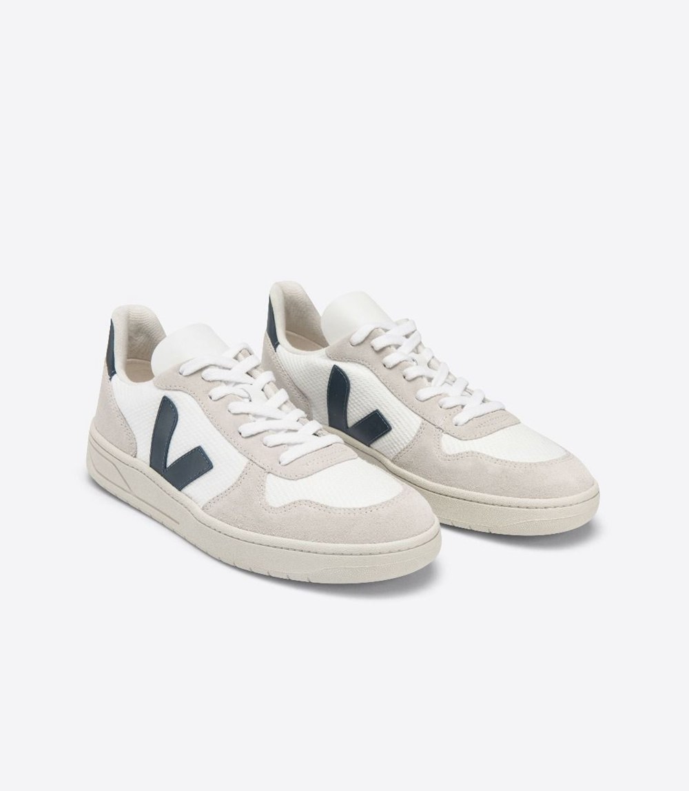 Tenis Veja Hombre - V-10 B-Mesh - Blancos/Beige - 492ADORYM